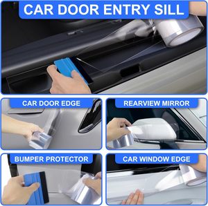 Bande adhésive anti-rayures anti-collision Bande de protection des bords de porte de voiture Bande de protection des plaques de protection de voiture Bande invisible - Product Image 5