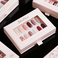 Magnifiques Boîtes Cadeaux en Papier à Fermeture Magnétique Luxe pour Ongles, Logo Personnalisé, Boîtes d'Emballage Magnétiques pour Faux Ongles Press-On et Ongles Artificiels