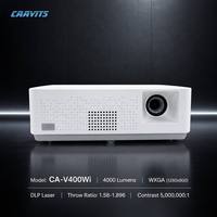 Projecteur intelligent CAAVITS OEM 4000 lumens WXGA DLP laser pour salle de conférence, bureau professionnel, projecteur avec Android