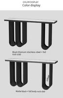 Table console en métal moderne italienne avec plateau en pierre pour hall d'hôtel, entrée, couloir, villa, salon, design moderne, décoration de luxe