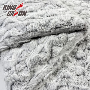 KINGCASON Nouveaux arrivages Pantoufles croisées en fourrure de lapin en tissu pelucheux confortable doux et durable gris imprimé brosse - Product Image 2