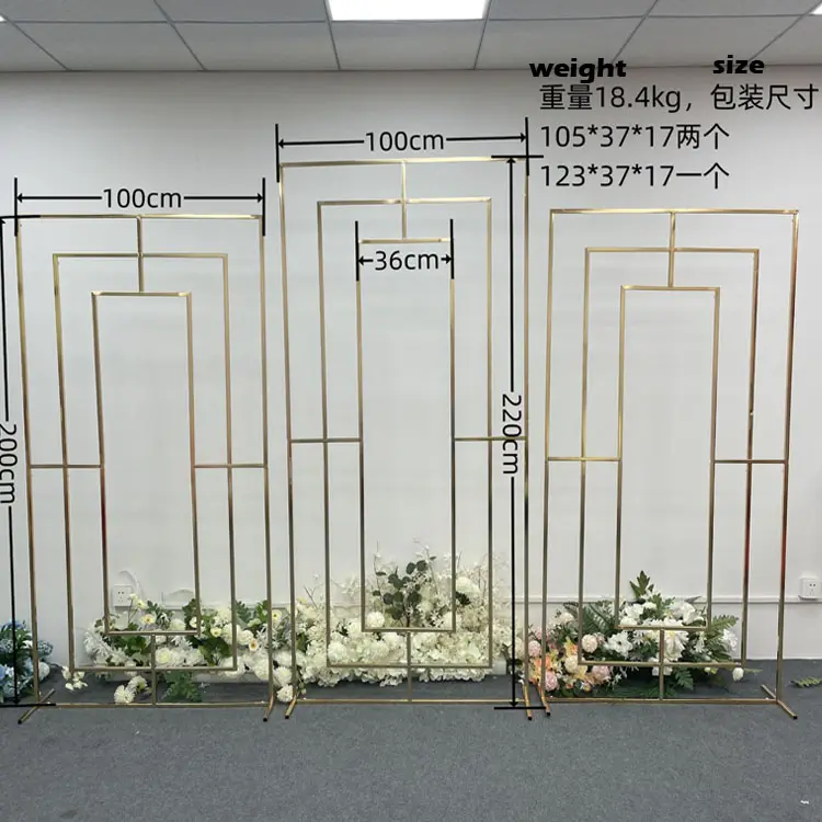 Arche en acier inoxydable aux couleurs personnalisables pour toile de fond de mariage indien
