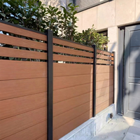 Clôture en WPC à fixation au sol pour villa, jardin, terrasse, balcon, clôture sans entretien, imperméable, panneau de clôture