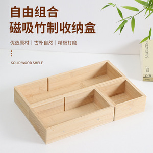 Caja de almacenamiento de bambú, juego rectangular de tres piezas para té, aperitivos, uso doméstico, fabricado en Shandong, YC1108 - Product Image 5