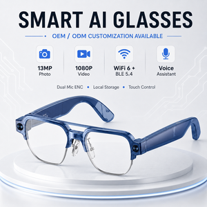 Lunettes Intelligentes IA Personnalisées en Usine avec Caméra Discrète 13MP pour Capture Photo et Vidéo, Monture TR90 et Emballage Marque Privée - Product Image 1