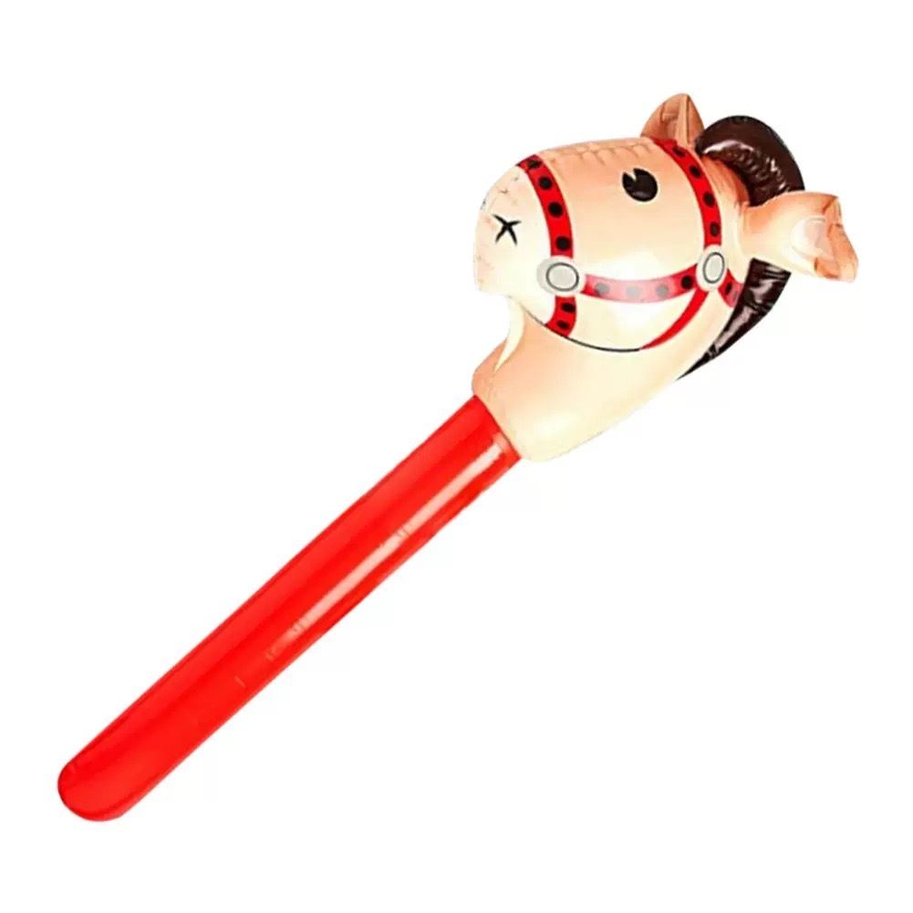 BSTCAR Bâton de Cheval Gonflable de 37 Pouces pour Enfants, Tête de Cheval de Cowboy Gonflable, Bâton de Poney, Ballon pour Fêtes à Thème d' anniversaire de Noël, Décoration de la Maison