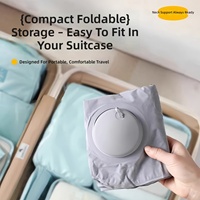 Oreiller de voyage auto-gonflant à pression, support de nuque autogonflant, coussin de sommeil portable pour avion et voiture