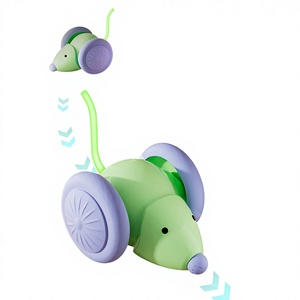Smart Electric <b>Mouse</b> Toy Green Plastic Automatic Cat Play Interactive Cartoon Pattern 56g Pet Toy - Product Image 1