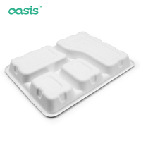 Assiettes jetables biodégradables et compostables en pulpe de bagasse de canne à sucre, sans PFAS, 6, 7, 9, 10 pouces, pour le camping