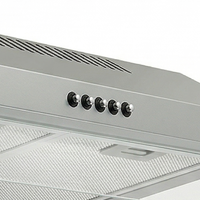 Hotte murale ultra-fine 600 mm en acier inoxydable avec moteur à fil de cuivre, forte aspiration, classe énergétique A