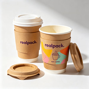 Vaso de Papel Desechable de 16oz de Pared Simple, Impresión Personalizada, Vaso de Papel Reciclable para Café y Jugos - Product Image 5