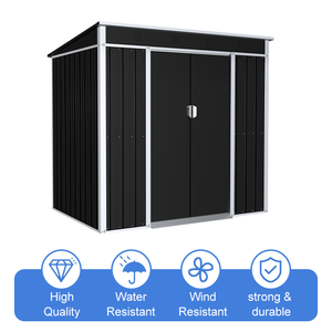 Abri de jardin stable à <span class=keywords><strong>pente</strong></span> unique anti-UV Abri en métal pour le stockage et l'extérieur de la maison - Product Image 3