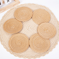 Vente directe d'usine, tapis isolants thermiques modernes pour cuisine, sets de table en coton polyester de haute qualité, tapis résistants à la chaleur lavables