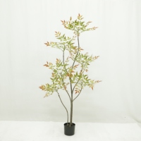 Arbre artificiel en polyester Nandina de 4 pieds, 5 pieds, 150 cm, en gros, arbre décoratif en plastique au toucher naturel