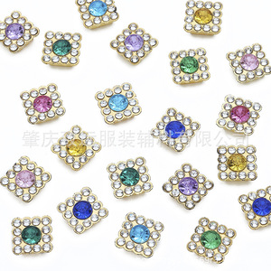 Pinza para el pelo cuadrada de doble capa con diamantes de imitación de 10 mm, accesorio de joyería hecho a mano para fiestas, bodas y vestidos. - Product Image 5