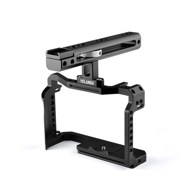 YELANGU C22 YLG0334B Video Camera Cage Stabilizer with Handle for Canon EOS R5/R6