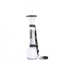Logo personnalisé 24oz 32oz 48oz 100oz Tasses à thé en plastique géantes Soucoupes Cocktail Daiquiri Slush Long Neck Cup Lanyard pour bière de jardin