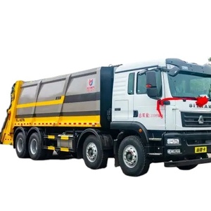 Quatre essieux très grand 26m ³ <span class=keywords><strong>camion</strong></span> à ordures utilisé pour la collecte et le transfert des déchets et des ordures - Product Image 1