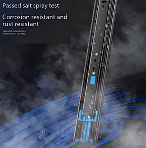 Rails de meubles haut de gamme avec finition électro-noire et glissières <span class=keywords><strong>à</strong></span> billes pour systèmes d'armoires de cuisine de luxe - Product Image 2