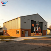 Pista de Baloncesto Personalizada, Estructura de Acero Insonorizada de Gran Envergadura, Pabellón Deportivo Interior Prefabricado para Entrenamiento