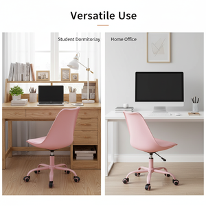 Chaise de bureau moderne à la mode en gros en plastique rose chaise pivotante en cuir Pu 100 Mm Chrome Gas Lift Hello Kitty chaise pivotante - Product Image 6