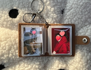 Mini <span class=keywords><strong>porte</strong></span>-clés <span class=keywords><strong>en</strong></span> cuir DIY vierge avec 20 pochettes pour photos, personnalisable, pour sac à main, avec <span class=keywords><strong>photo</strong></span> - Product Image 2