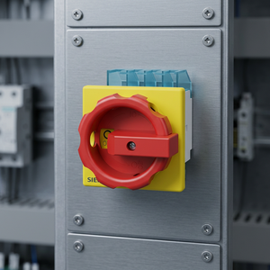 3 Pole <b>Push</b> <b>Button</b> <b>Switch</b> Disconnector 16A 400V Rotary Isolator <b>Switch</b> Yellow Panel Mount CE - Product Image 2