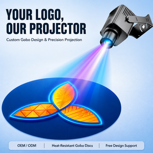 ไฟฉายโปรเจคเตอร์โลโก้แบบกำหนดเอง LED สำหรับโฆษณาบนกระจก ฉายภาพ Gobo สำหรับใช้งานภายในและภายนอกอาคาร IP67 สำหรับประตูลิฟต์ พื้น หมุนได้ - Product Image 1