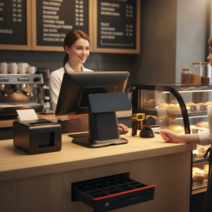 Venta Directa de Fábrica, Sistema de Punto de Venta SDLPOS SDL330 de Doble Pantalla, Color Negro, para Salón, Tienda, Supermercado, con NFC, Nueva Generación - Product Image 4
