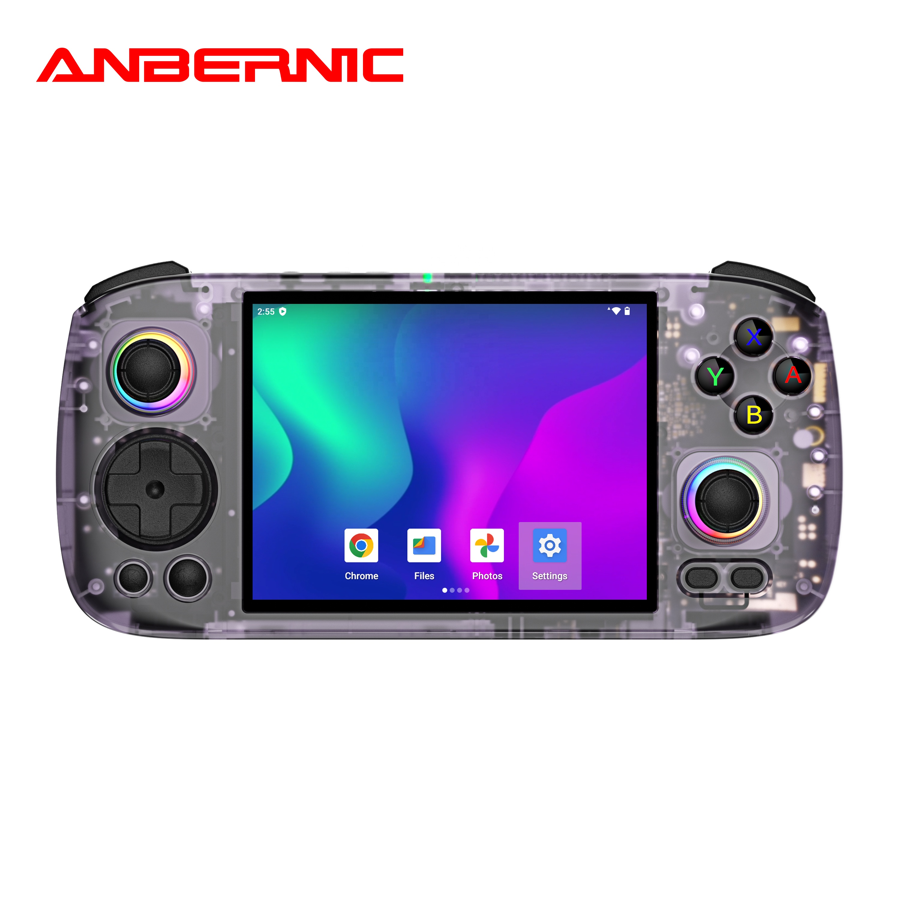 ANBERNIC RG 406H クリアパープル 純正ケース付き