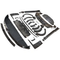 Kit carrosserie en fibre de carbone poli de style Msy pour Land-Rover Range Rover Vogue modèle 2015-2019, pare-chocs arrière, calandre