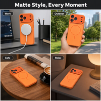 Coque de téléphone magnétique en PC mat de luxe, finition miroir, grande découpe pour appareil photo, antichoc, pour iPhone 15 Pro Max et iPhone 17 Pro Max, vente en gros usine