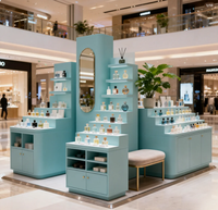 Kiosque de présentation de parfums personnalisé, écologique, durable, éclairé par LED, taille personnalisable, centre commercial |   Présentoir de vente au détail pour cosmétiques et huiles parfumées