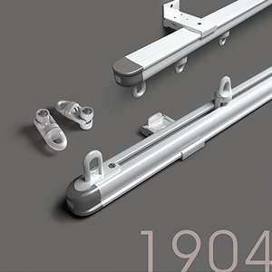 Varietà di forme a pieghe supportate da tracce e accessori per tende telescopiche a misura di tenda regolabili - Product Image 2