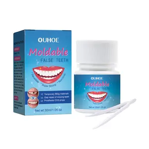 วัสดุเติมเรซิน OUHOE เจลฟันปลอมสามารถนำมาใช้เพื่อเติมชั่วคราวหรือแก้ไขที่ขาดหายไปและฟันหักกาวฟันปลอม