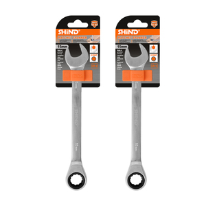 SHIND 94224 Multi-functional Combination Ratchet Wrench <strong>15mm</strong> High-End Fixed Ratchet <strong>Spanner</strong> Faster Tightening Dual-purpose Tools - Product Image 1