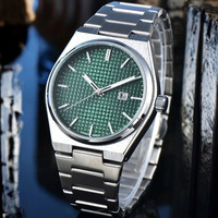 Montre de luxe pour hommes d'affaires, mode en or, mouvement à quartz, boîtier en acier inoxydable, cadran en verre avec pointeur