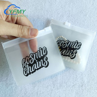 Sacs en plastique givré en gros avec séparateur pour bijoux, mini-sacs en PVC avec fermeture éclair et logo personnalisé