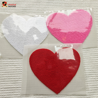 Patchs en fourrure thermocollants personnalisés en gros, motif cœur Saint-Valentin, grande taille en chenille pour vêtements, t-shirts, sweats à capuche, sweats, chapeaux, denim