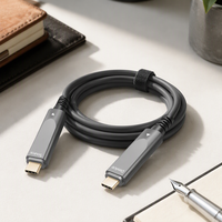 Kabel Serat Optik USB Type-C ke Type-C 3.2 Fitur Lengkap 10M 4K60Hz Pengisian Daya PD Data Video Audio untuk Laptop Monitor Ponsel