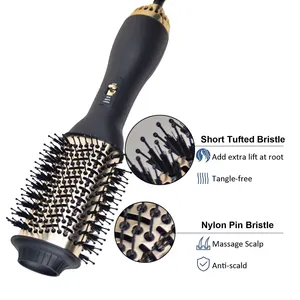 Multi-functional Curling Comb Salon Hair Styler Blow Dryer Heated Comb Hot Air Brush Rotating Curler Iron