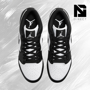 Zapatillas Deportivas Air Jordan 1 Low TD 'Negro Blanco' 2023, de Cuero Genuino, con Cordones, Suela de Goma, para Todas las Temporadas, Punta Cerrada - Product Image 2