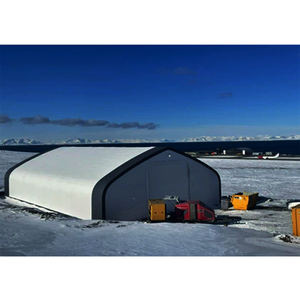 Tente de stockage extérieure robuste en PVC avec toit en tissu et structure treillis galvanisée à chaud – Bâtiment préfabriqué pour entrepôt - Product Image 4