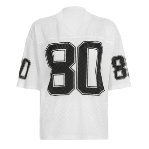 T-shirt pour femme RUICHI, style streetwear américain, imprimé lettres, col en V, coupe ample décontractée, basique - Product Image 6