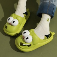 Nouveautés 2026 – Chaussons d'été antidérapants motif chien aux grands yeux, mignons et amusants en 3D, pour la douche, la piscine et la plage