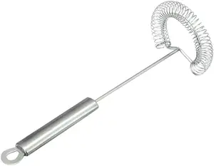 Kitchen Whisk Spiral Egg Beater Spring Sauce Whipper for Blending Mixing Stirring, Non-Stick Stainless Steel