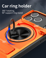 Coque de téléphone magnétique à motif animalier avec anneau et fenêtre coulissante, antichute, support de voiture et béquille pour iPhone 18 Pro Max, 17 Air, 16 Pro