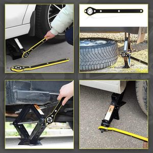 Auto 360&deg; Steel Scissor Jack <strong>Ratchet</strong> <strong>Wrench</strong> Long Handle DIY Grade Metric Measurement System OEM Customization for Car Jack - Product Image 5