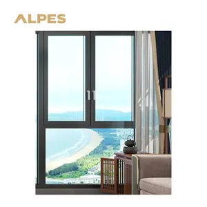 ALPES 가장 저렴한 가격 방음 높은 공기 기밀성 알루미늄 트리플 유약 윈도우 틸트 턴 여닫이 창