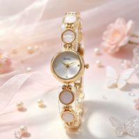 Jam Tangan Wanita Terlaris Jam Tangan Gelang Cangkang Modis Mewah untuk Anak Perempuan Jam Tangan Wanita Dial Kecil Hadiah